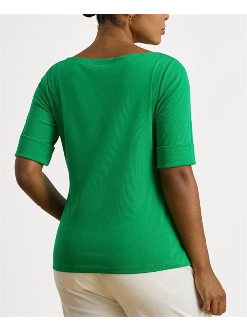 T-shirt verde LAUREN RALPH LAUREN | JUDY-ELBOW SLEEVE...STEM